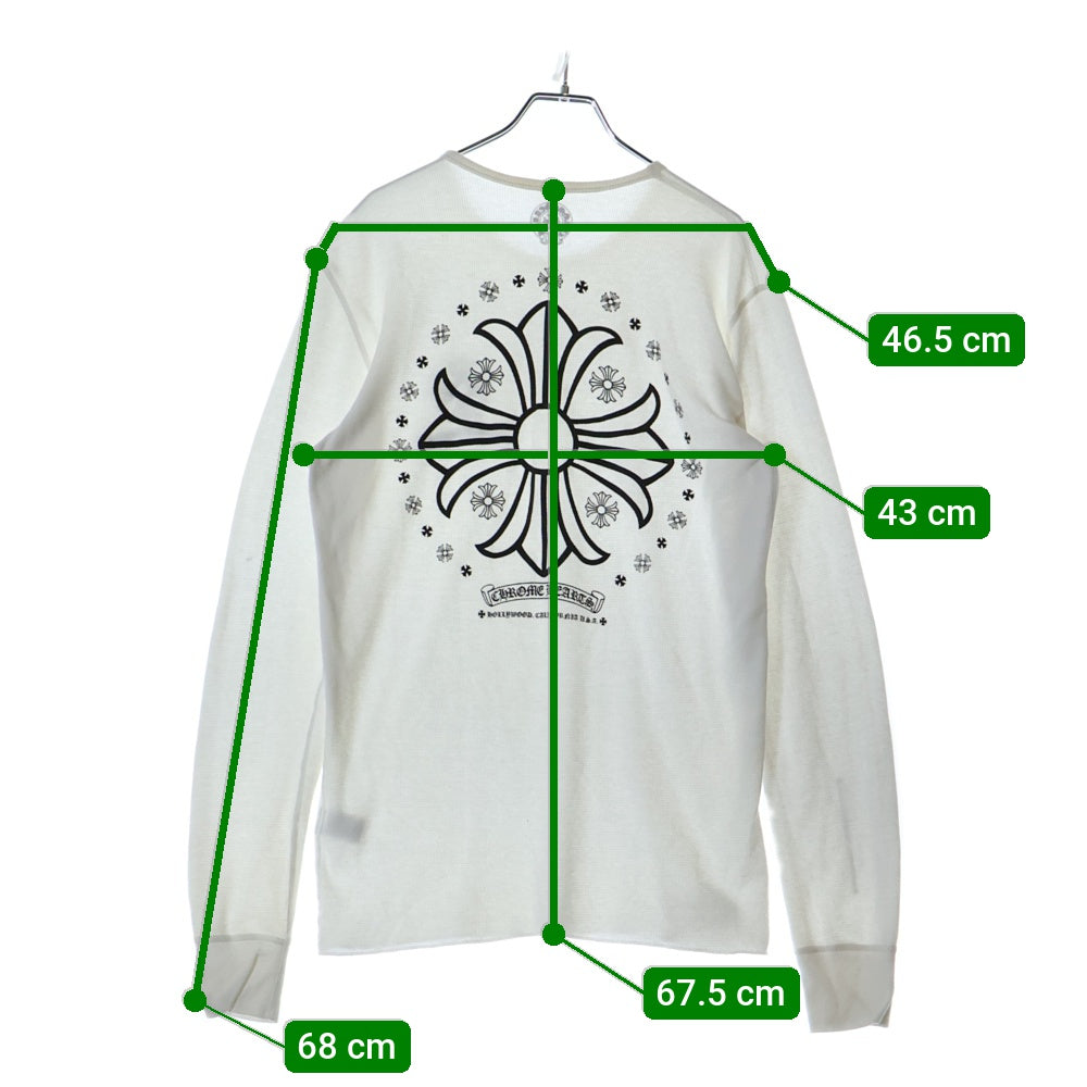 CHROME HEARTS(クロムハーツ) CH PLS THERMAL L/S TEE CHプラスプリント サーマル長袖Tシャツ カットソー ホワイト