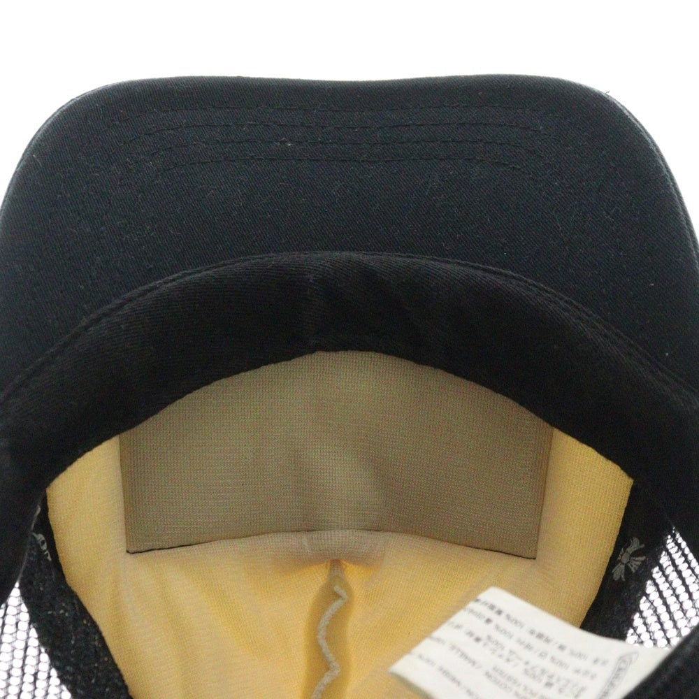 CHROME HEARTS(クロムハーツ) CH LOGO TRUCKER CAP CHロゴ刺繍 クロスボール付 トラッカーキャップ メッシュ帽子 ブラック/ホワイト
