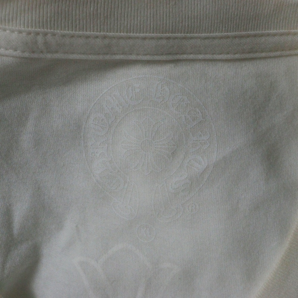 CHROME HEARTS(クロムハーツ) CH L/S TEE フロントCHロゴ アームプリントデザイン クルーネック 長袖Tシャツ カットソー ホワイト