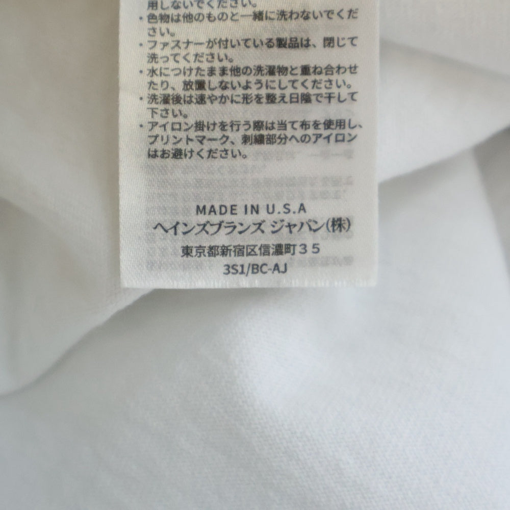 CHAMPION(チャンピオン) ×DOVER STREET MARKET GINZA DSMG T1011 ドーバーストリートマーケット銀座 USA製 フロントプリント クルーネック 半袖Tシャツ カットソー ホワイト C5-P301