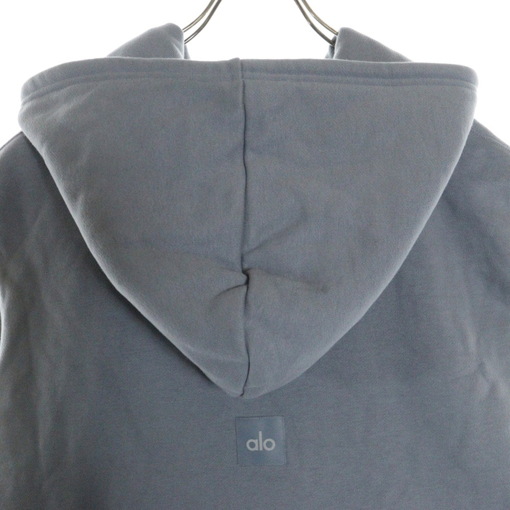 Alo Yoga(アローヨガ) Renown Sleeveless Hoodie ノースリーブ コットンポリ スウェット プルオーバーパーカー グレー M3216R