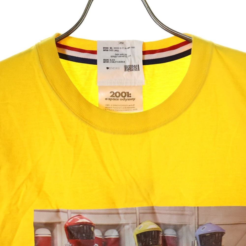 SEVESKIG(セヴシグ) ODYSSEY VINTAGE SS TEE オデッセイ フォトプリント クルーネック 半袖Tシャツ カットソー イエロー