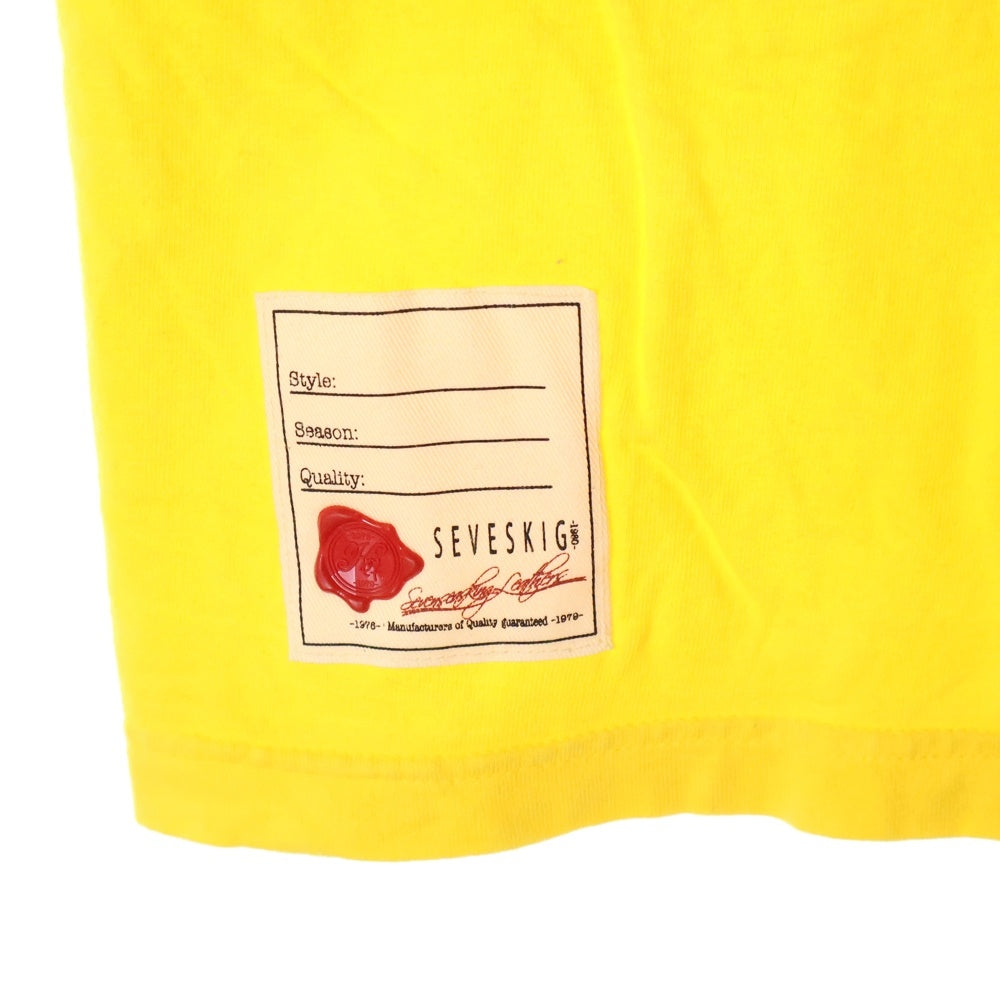 SEVESKIG(セヴシグ) ODYSSEY VINTAGE SS TEE オデッセイ フォトプリント クルーネック 半袖Tシャツ カットソー イエロー