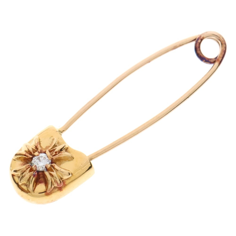 CHROME HEARTS(クロムハーツ) 22K SAFETY PIN S 1DIA スモールセーフティピン 1ダイヤ ネックレストップ ゴールド