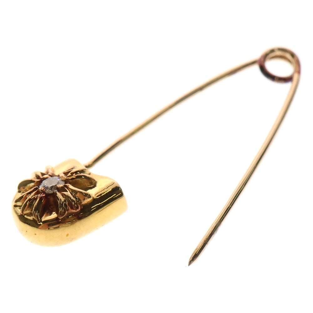 CHROME HEARTS(クロムハーツ) 22K SAFETY PIN S 1DIA スモールセーフティピン 1ダイヤ ネックレストップ ゴールド