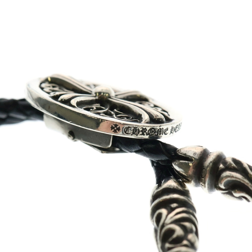CHROME HEARTS(クロムハーツ) BOLOTIE OVALTINY タイニークラシックオーバルクロス ループタイ シルバー/ブラック BCA209
