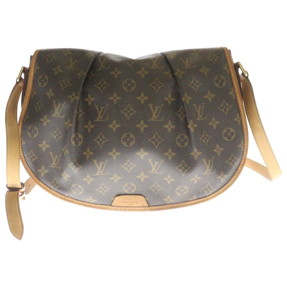 LOUIS VUITTON(ルイヴィトン) PRE-OWNED プレ オウンド モノグラム メニルモンタンPM PVCショルダーバッグ ブラウン M40474 DU0122