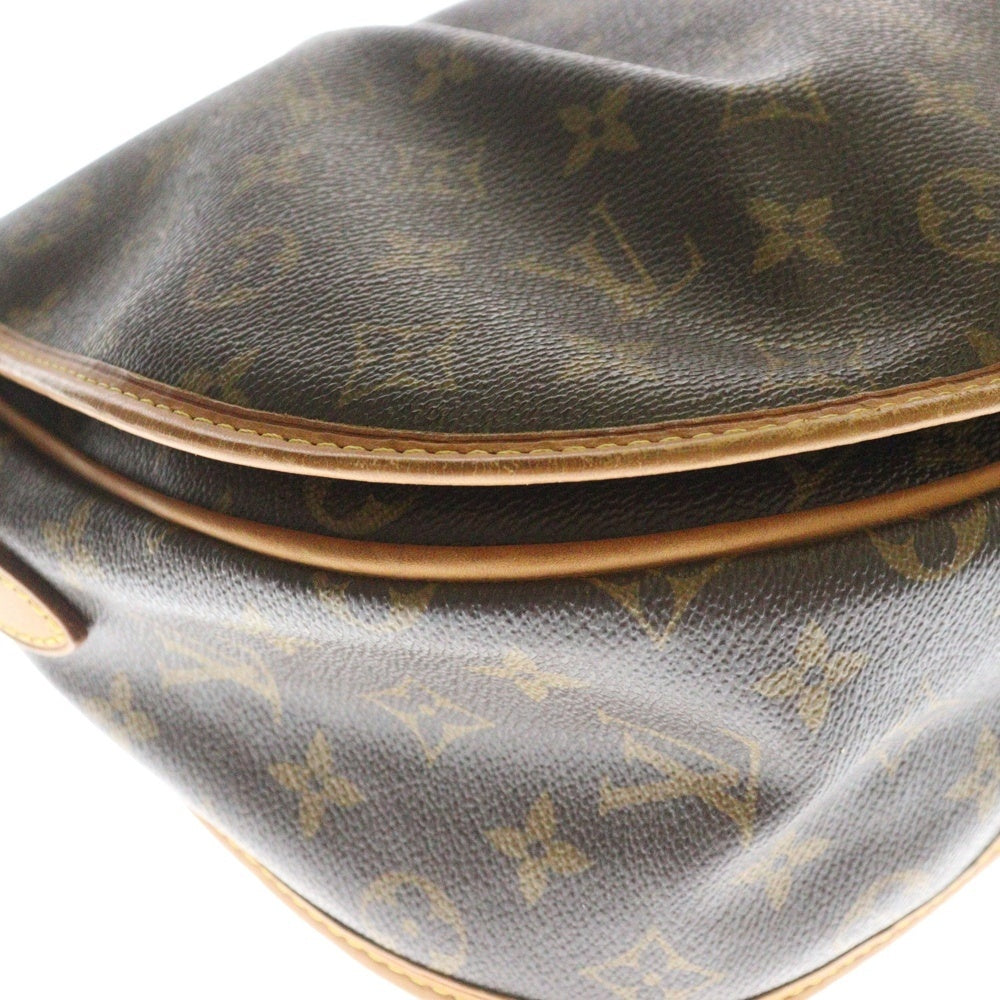 LOUIS VUITTON(ルイヴィトン) PRE-OWNED プレ オウンド モノグラム メニルモンタンPM PVCショルダーバッグ ブラウン M40474 DU0122