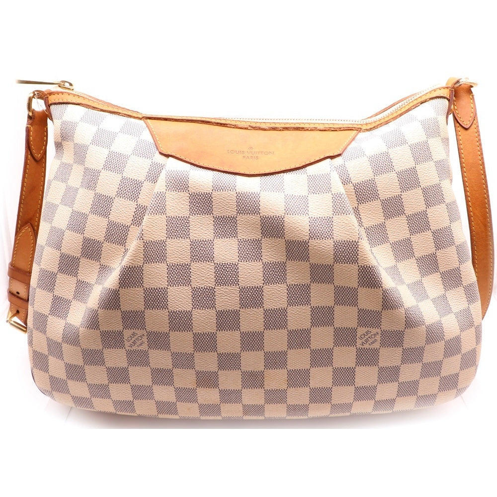 LOUIS VUITTON(ルイヴィトン) ダミエ アズール シラク―サMM PVCショルダーバッグ ホワイト N41112 SP4170