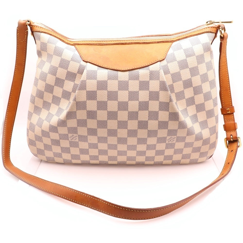 LOUIS VUITTON(ルイヴィトン) ダミエ アズール シラク―サMM PVCショルダーバッグ ホワイト N41112 SP4170