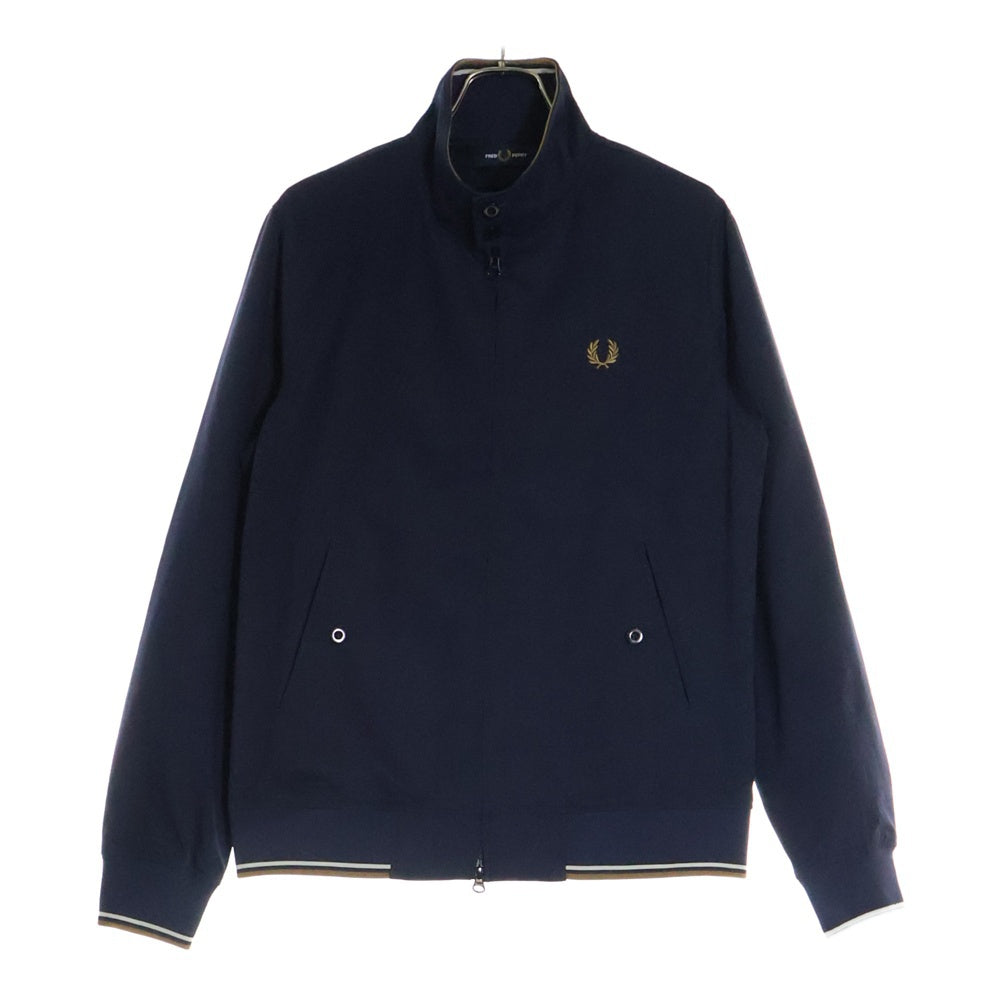 FRED PERRY(フレッドペリー) ナイロン ストレッチ スタンドカラー ジップアップ スイングトップ ジャケット ネイビー