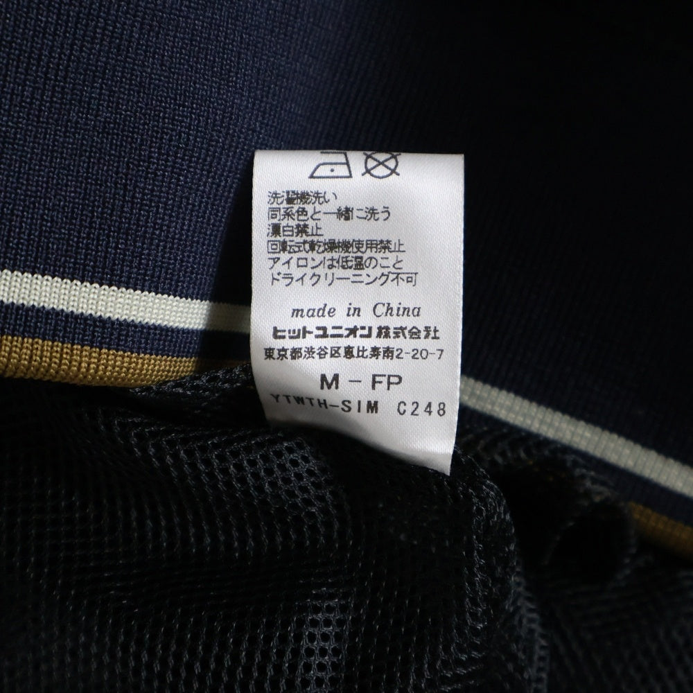 FRED PERRY(フレッドペリー) ナイロン ストレッチ スタンドカラー ジップアップ スイングトップ ジャケット ネイビー