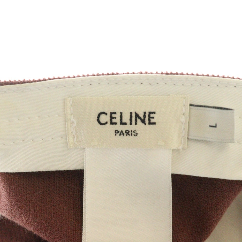 CELINE(セリーヌ) トリオンフ コーデュロイ ベースボールキャップ レディース バーガンディ 2AUT6681H