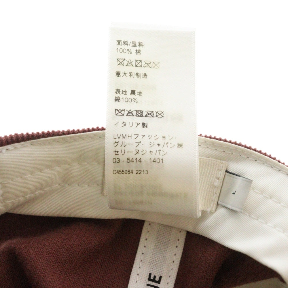 CELINE(セリーヌ) トリオンフ コーデュロイ ベースボールキャップ レディース バーガンディ 2AUT6681H