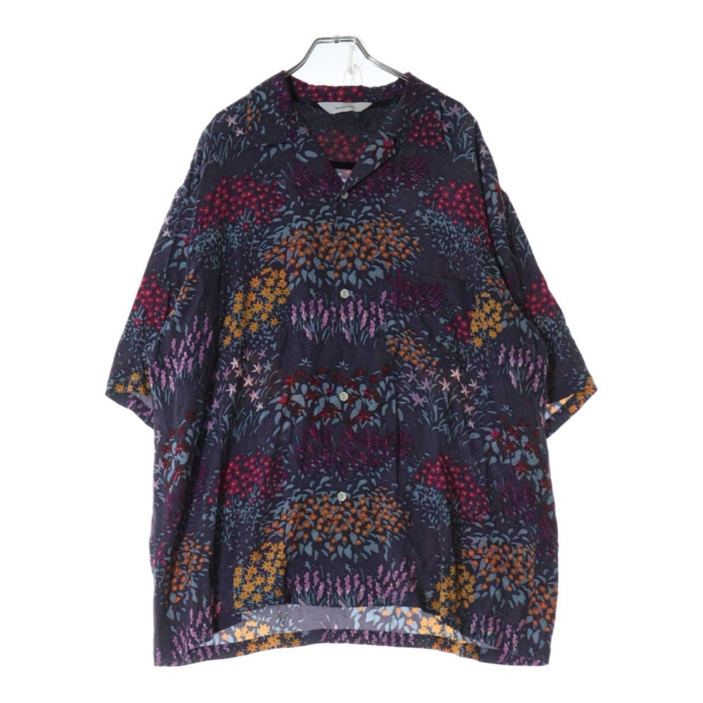 Sasquatchfabrix.(サスクワッチファブリックス) 25SS OC H/S SHIRTS “FLOWERS” フラワー オープンカラー 半袖シャツ パープル 25SS-SY5-003