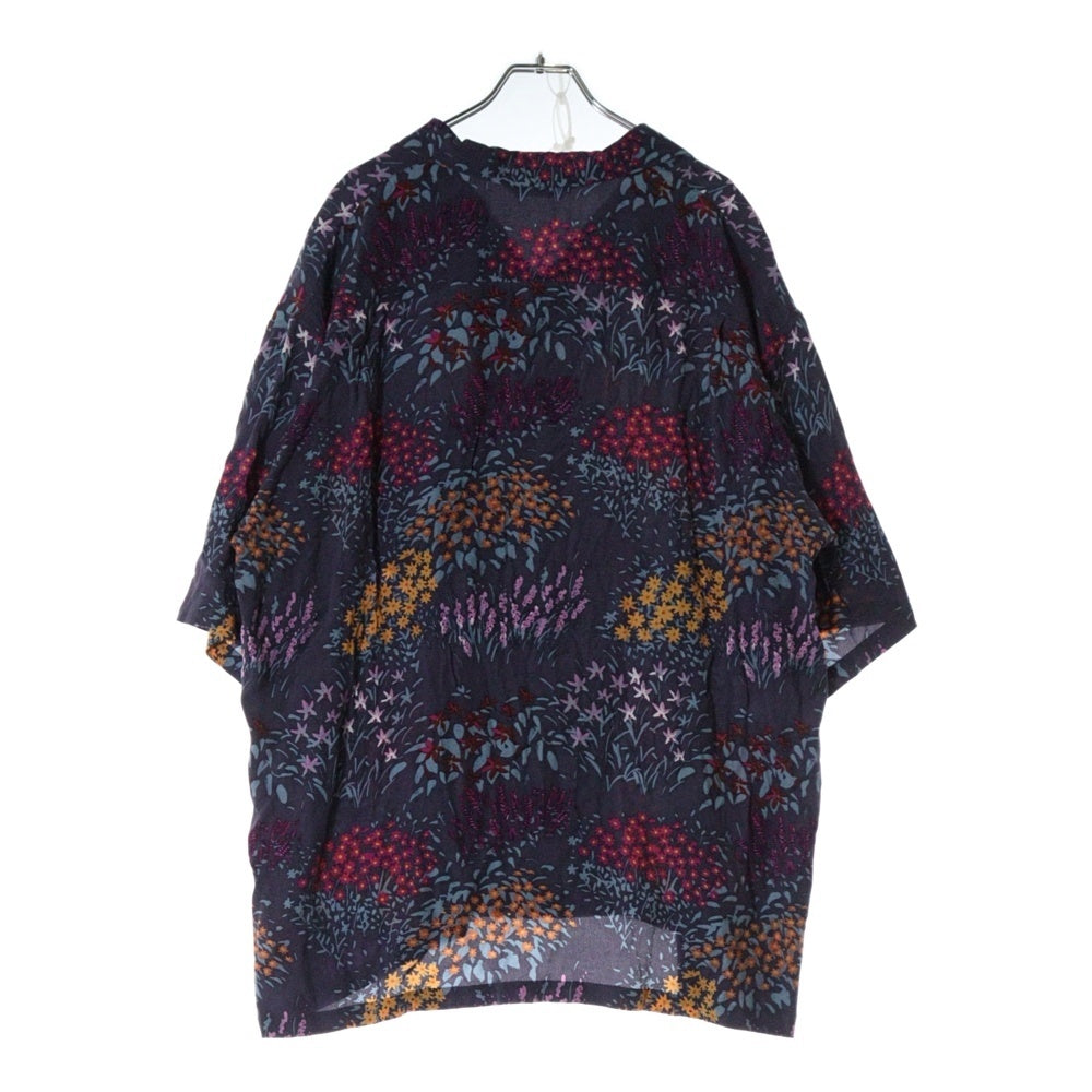Sasquatchfabrix.(サスクワッチファブリックス) 25SS OC H/S SHIRTS “FLOWERS” フラワー オープンカラー 半袖シャツ パープル 25SS-SY5-003
