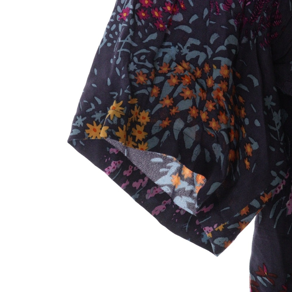 Sasquatchfabrix.(サスクワッチファブリックス) 25SS OC H/S SHIRTS “FLOWERS” フラワー オープンカラー 半袖シャツ パープル 25SS-SY5-003