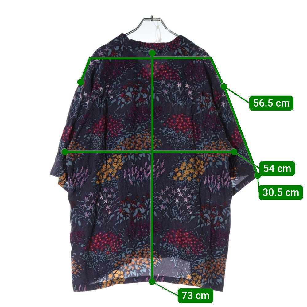 Sasquatchfabrix.(サスクワッチファブリックス) 25SS OC H/S SHIRTS “FLOWERS” フラワー オープンカラー 半袖シャツ パープル 25SS-SY5-003
