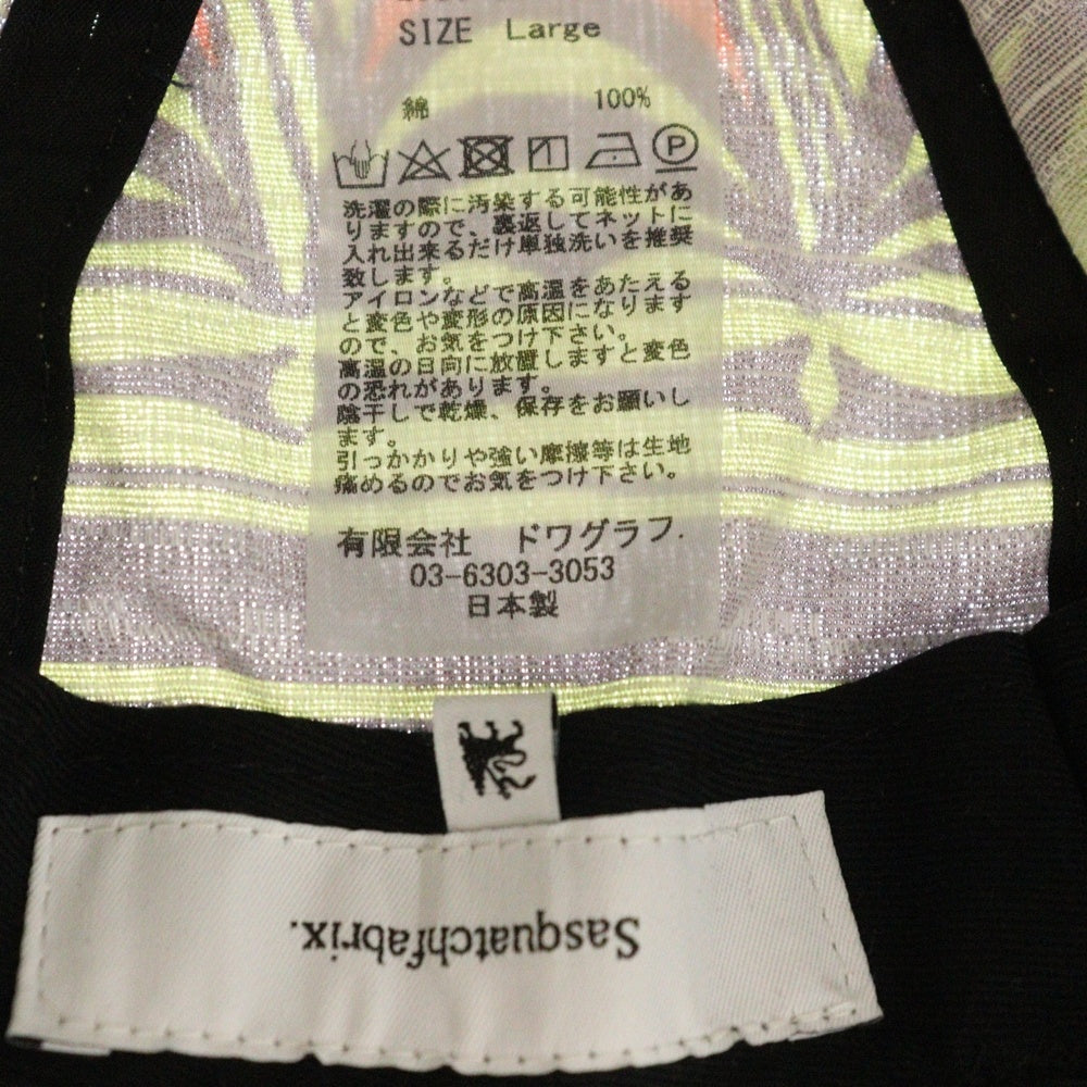 Sasquatchfabrix.(サスクワッチファブリックス) 25SS BUCKET HAT PRIMITIVE BORDER バケットハット プリミティブボーダー オリーブ 25SS-GOH-004