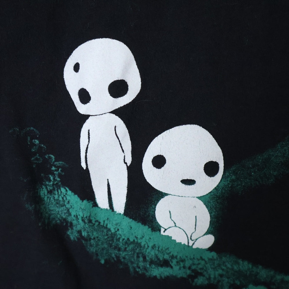 GBL(ジービーエル/ジブリ) もののけ姫 木霊 プリントTシャツ ブラック THE WORLD of STUDIO GHIBLI