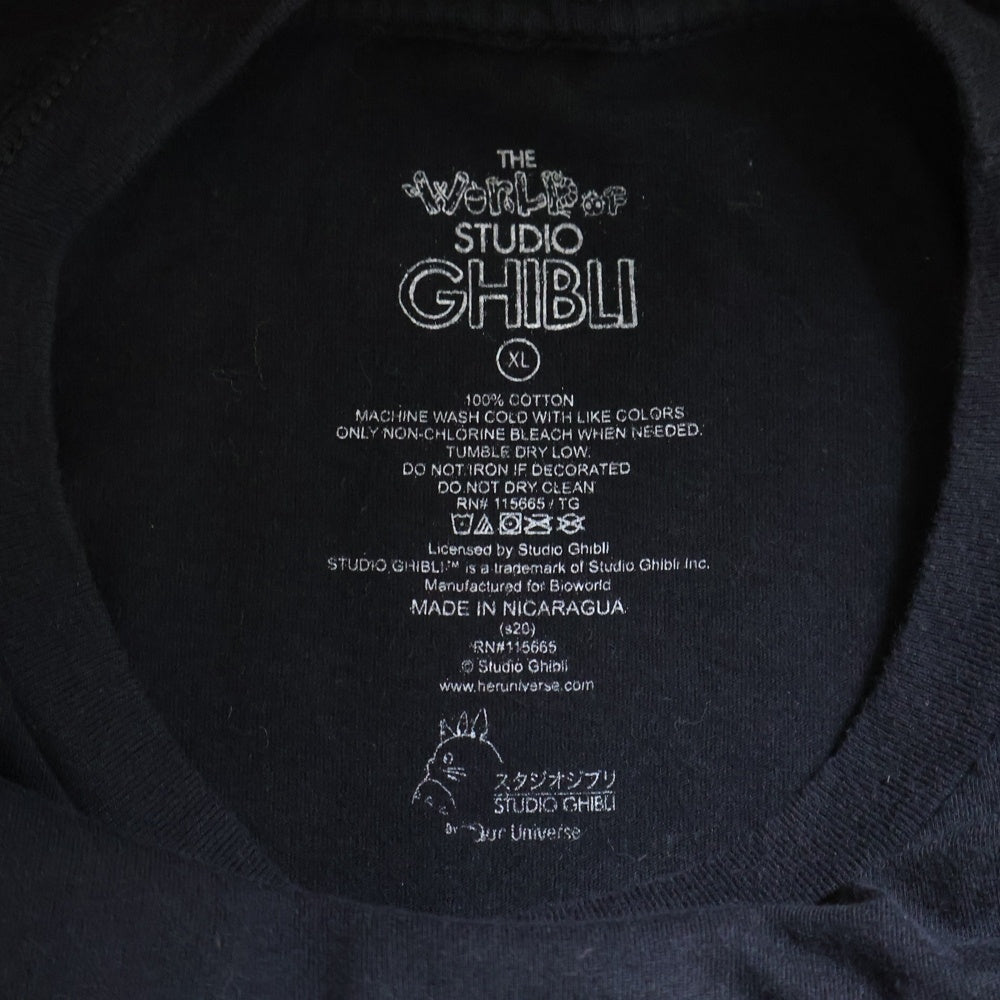 GBL(ジービーエル/ジブリ) もののけ姫 木霊 プリントTシャツ ブラック THE WORLD of STUDIO GHIBLI
