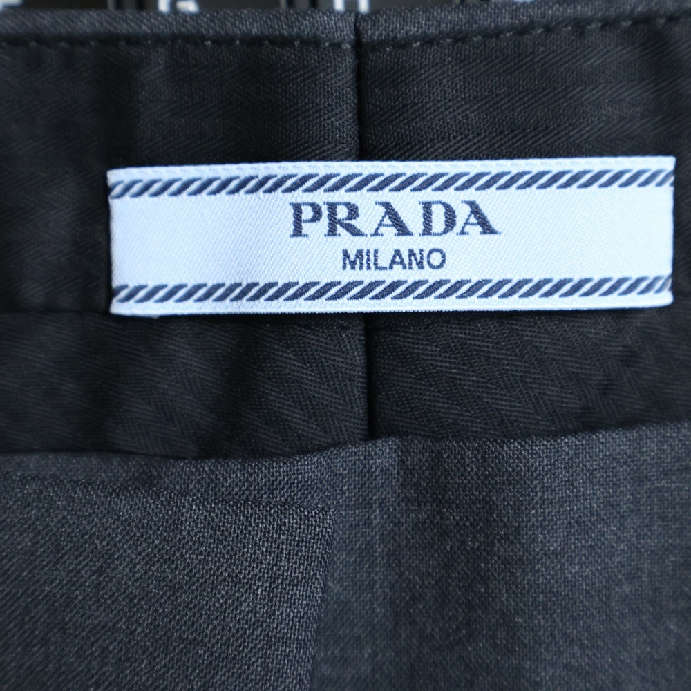 PRADA(プラダ) AD2022 ヴァージンウール センタープレス スラックス パンツ グレー DNA940 S221