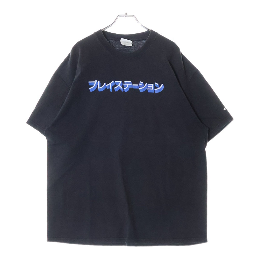 VINTAGE(ヴィンテージ) 00S VINTAGE PLAYSTATION ヴィンテージ プレイステーション カタカナロゴプリント 半袖Tシャツ カットソー ブラック
