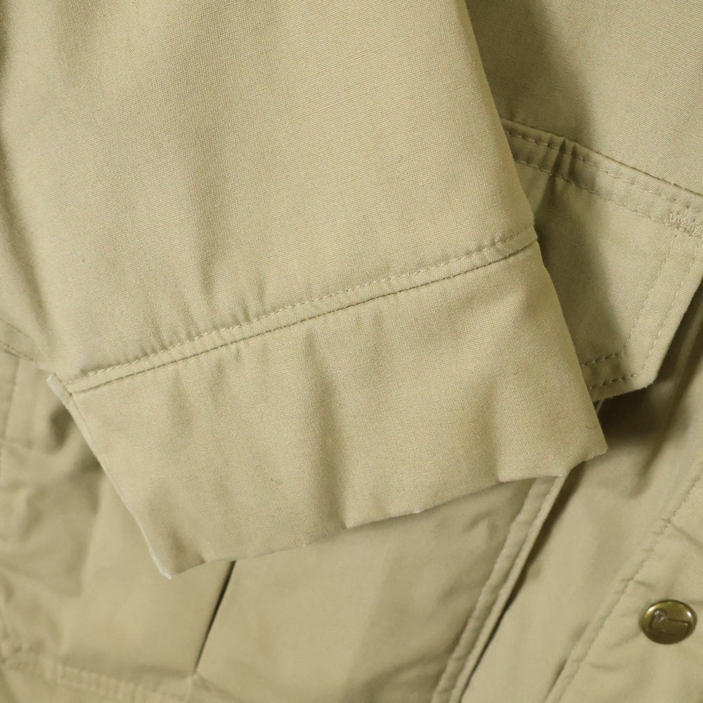 WOOLRICH(ウールリッチ) 70S VINTAGE COYOTE FUR MOUNTAIN PARKA ヴィンテージ 白タグ 裏地タータンチェック コヨーテファー マウンテン フーデッド中綿コート ベージュ