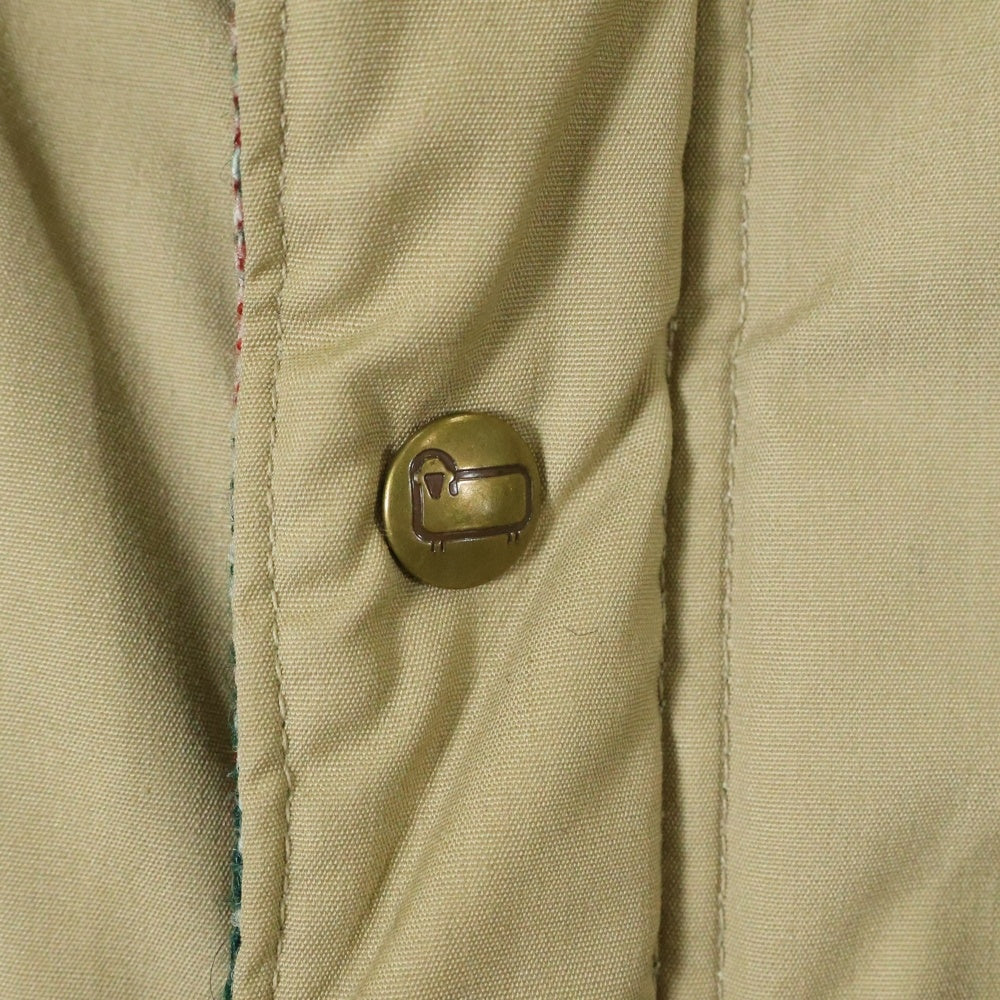 WOOLRICH(ウールリッチ) 70S VINTAGE COYOTE FUR MOUNTAIN PARKA ヴィンテージ 白タグ 裏地タータンチェック コヨーテファー マウンテン フーデッド中綿コート ベージュ