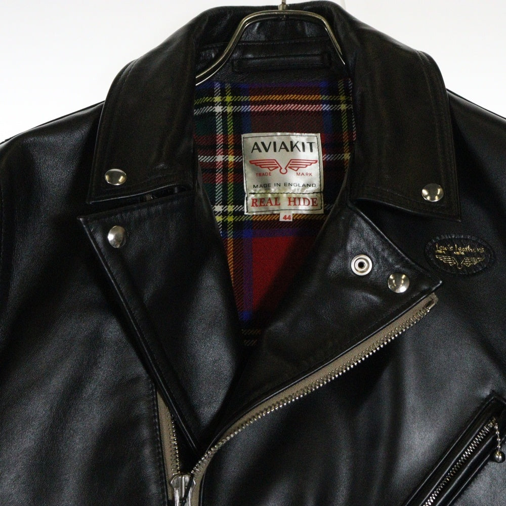 Lewis Leathers(ルイスレザー) CYCLONE TIGHTFIT HORSEHIDE サイクロン タイトフィット ホースハイド ダブルライダースレザージャケット ブラック 441T