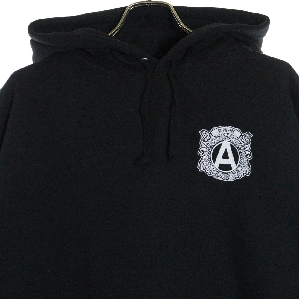 SUPREME(シュプリーム) 20AW ×ANTIHERO Hooded Sweatshirt アンタイヒーロー 両面ロゴ刺繍 スウェットプルオーバーパーカー フーディー ブラック