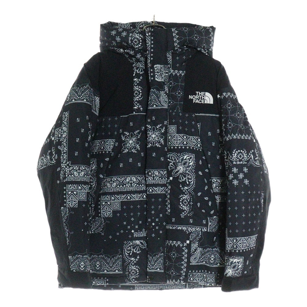 THE NORTH FACE(ザノースフェイス) NOVELTY ULTIMATE DOWN JACKET ノベルティ ユーティリティ フーデッド ダウンジャケット バンダナ 総柄 ネイビー NJ2DN63A