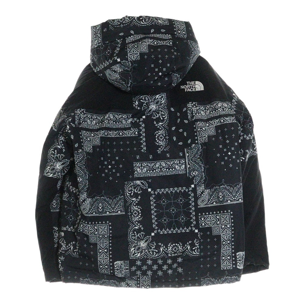 THE NORTH FACE(ザノースフェイス) NOVELTY ULTIMATE DOWN JACKET ノベルティ ユーティリティ フーデッド ダウンジャケット バンダナ 総柄 ネイビー NJ2DN63A