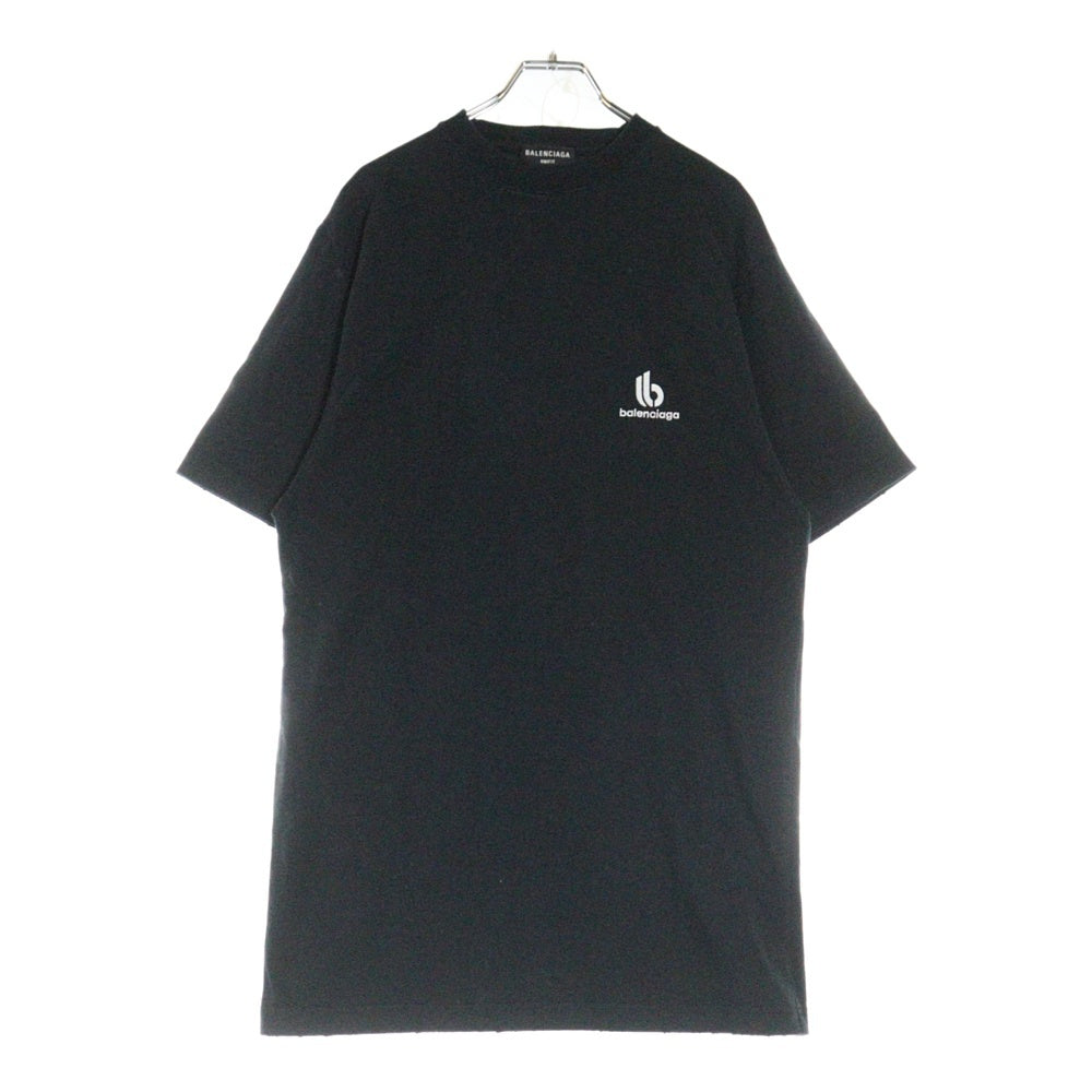 BALENCIAGA(バレンシアガ) スポーティーBロゴ クルーネック 半袖Tシャツ カットソー ブラック 681045 TLVN1