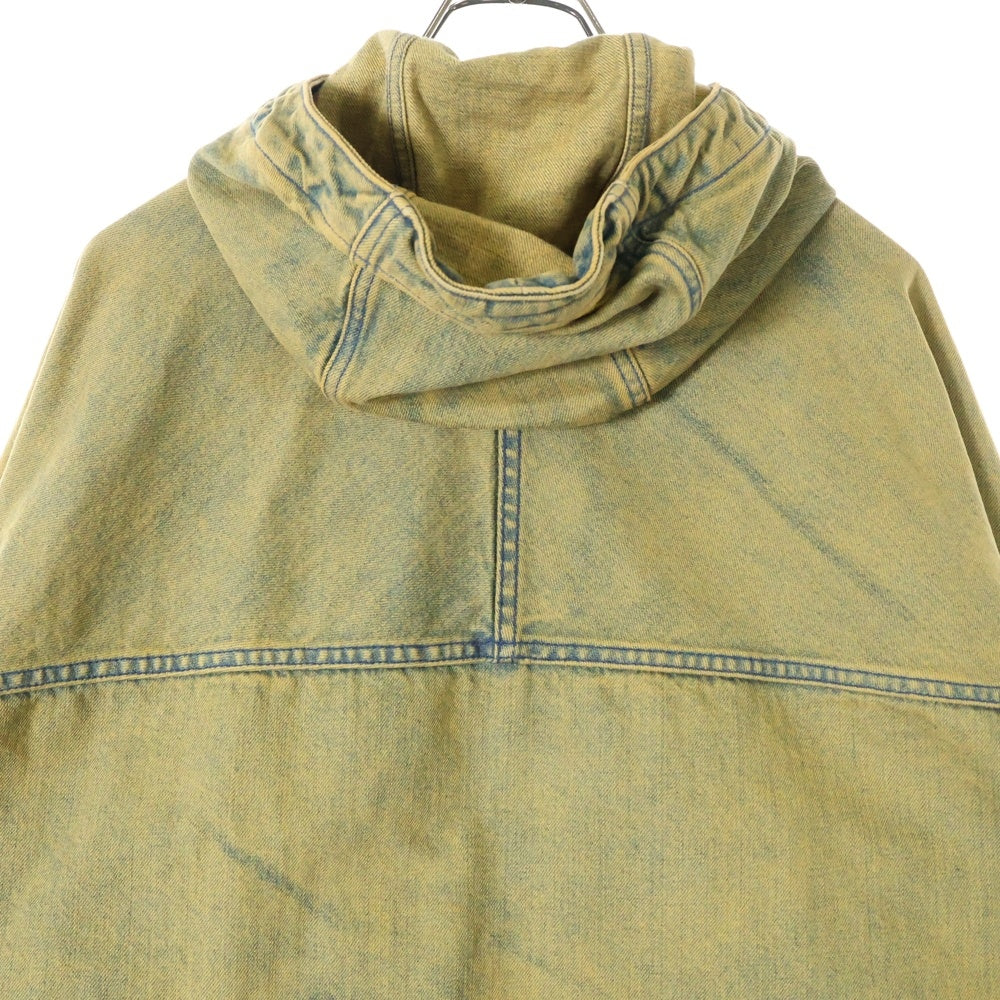 TTT_MSW(ティーモダンストリートウェア) 24SS HOODED DENIM JACKET フーディー デニム ジャケット イエロー/インディゴ TTT-2024SS-JK03