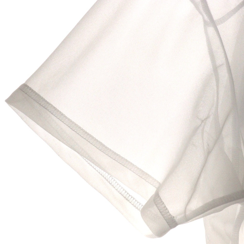 JOHN LAWRENCE SULLIVAN(ジョンローレンスサリバン) SEE-THROUGH PRINT TEE シアー クルーネック 半袖Tシャツ カットソー ホワイト 5B005-0321-31