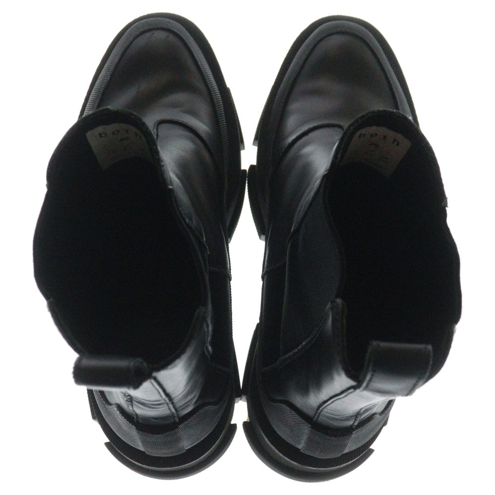 BOTH(ボス) GAO PLATFORM CHELSEA BOOTS プラットフォーム チェルシー レザー ブーツ ブラック GPH119-MB1CO