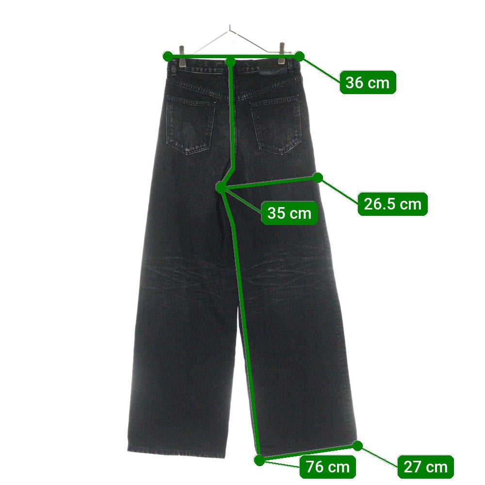 JOHN LAWRENCE SULLIVAN(ジョンローレンスサリバン) WASHED OVERSIZED DENIM PANTS ウォッシュド オーバーサイズ デニムパンツ ブラック 2A010-0325-22