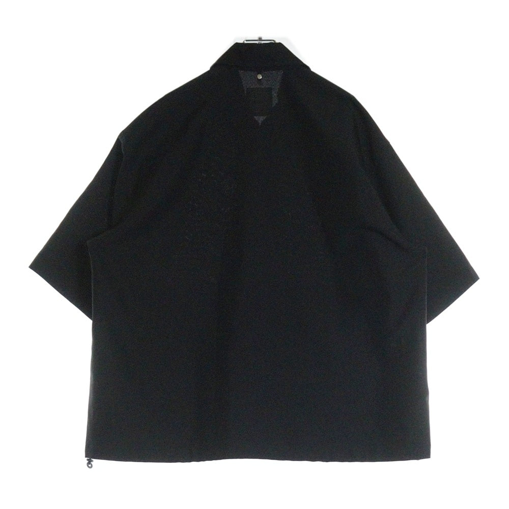OAMC(オーエーエムシー) 24SS ZIP OVERSIZE SHIRT ジップ オーバーサイズ 半袖シャツ ブラック 24E28OAU23