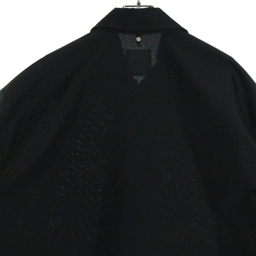 OAMC(オーエーエムシー) 24SS ZIP OVERSIZE SHIRT ジップ オーバーサイズ 半袖シャツ ブラック 24E28OAU23