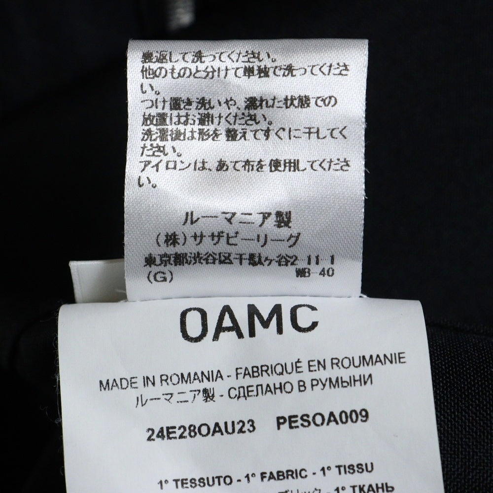 OAMC(オーエーエムシー) 24SS ZIP OVERSIZE SHIRT ジップ オーバーサイズ 半袖シャツ ブラック 24E28OAU23