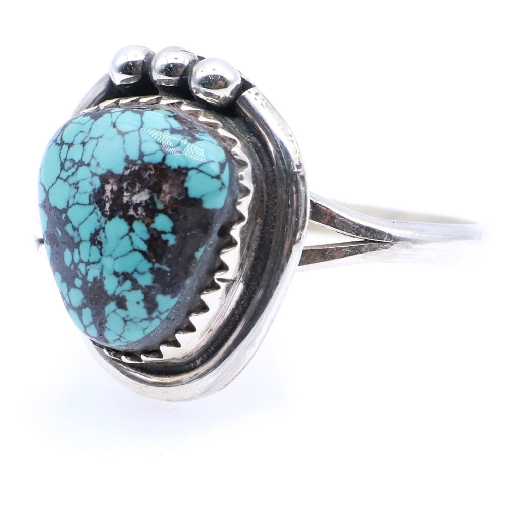 INDIAN JEWELRY(インディアンジュエリー) Lewis Lomay Hopi Vtg Silver Ring ルイス ロメイ ホピ族 ターコイズ ヴィンテージ リング 指輪 シルバー 16号