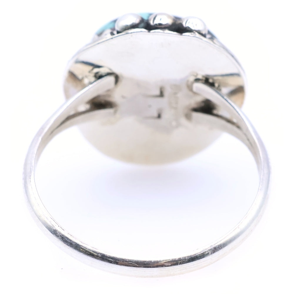 INDIAN JEWELRY(インディアンジュエリー) Lewis Lomay Hopi Vtg Silver Ring ルイス ロメイ ホピ族 ターコイズ ヴィンテージ リング 指輪 シルバー 16号