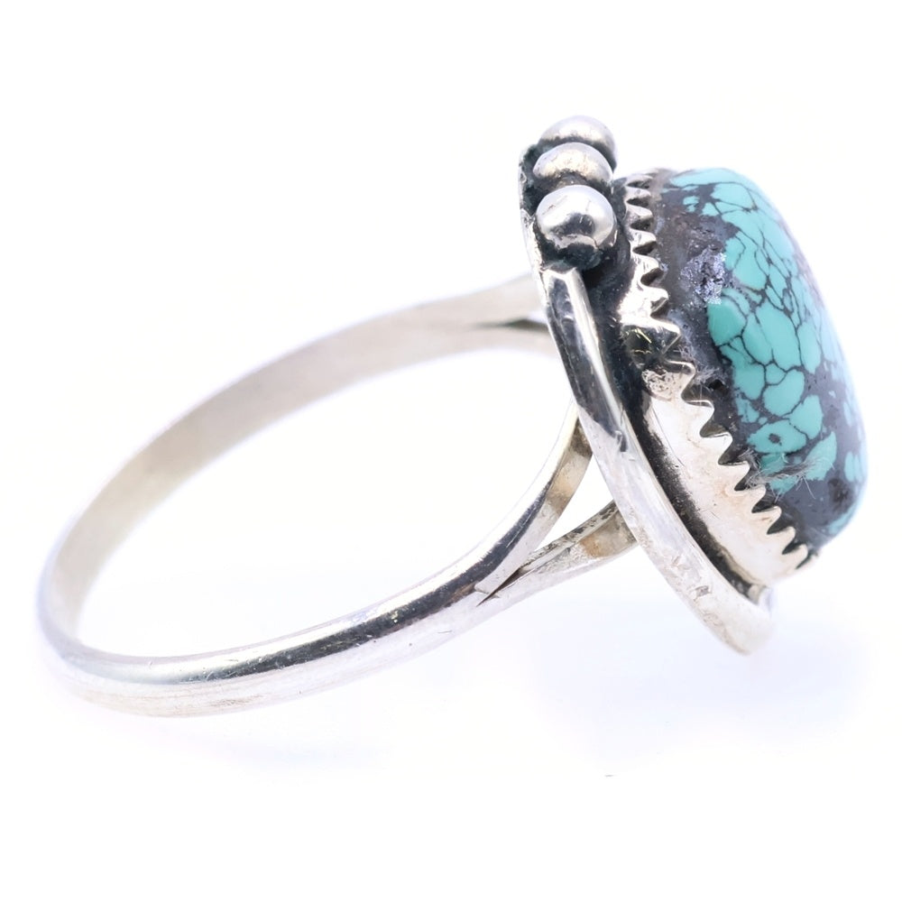 INDIAN JEWELRY(インディアンジュエリー) Lewis Lomay Hopi Vtg Silver Ring ルイス ロメイ ホピ族 ターコイズ ヴィンテージ リング 指輪 シルバー 16号