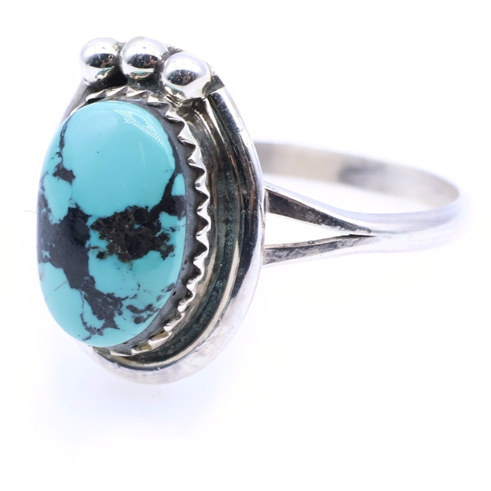 INDIAN JEWELRY(インディアンジュエリー) Lewis Lomay Hopi Vtg Silver Ring ルイス ロメイ ホピ族 ターコイズ ヴィンテージ リング 指輪 シルバー 21号