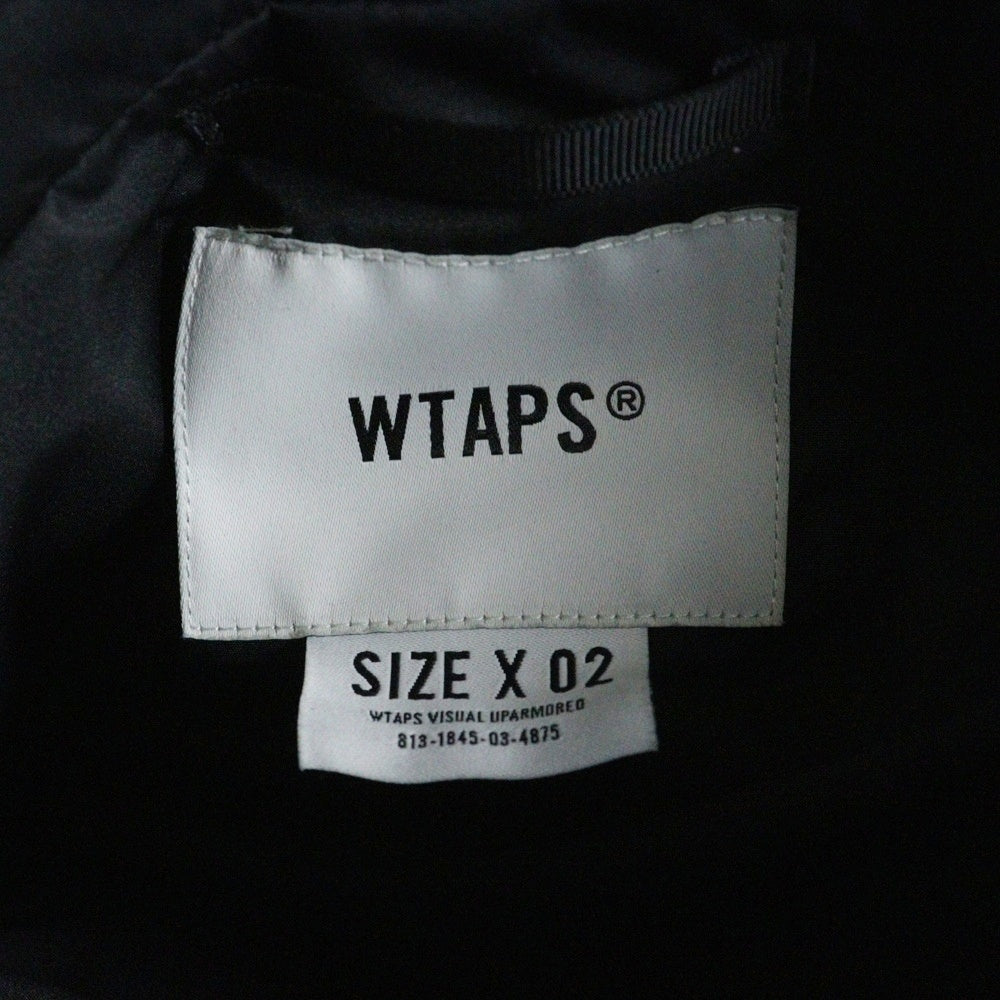 WTAPS(ダブルタップス) 22AW TORPOR JACKET トルパー ロゴ刺繍 フーデッド 中綿ジャケット ブラック 222BRDT-JKM03