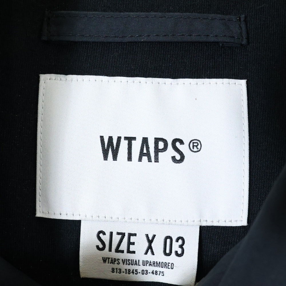WTAPS(ダブルタップス) 23AW CHIEF JACKET NYLON WEATHER SIGN ナイロン ウェザー チーフ コーチジャケット ブラック 232TQDT-JKM01