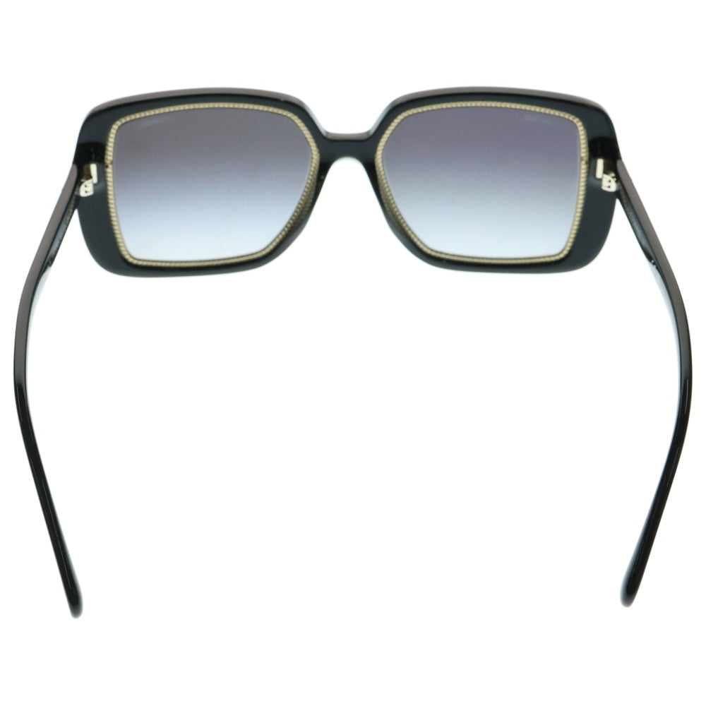 CHANEL(シャネル) 71709A チェーンモチーフフレーム アセテート スクエア シェイプ アイウェア サングラス メガネ 眼鏡 ブラック/ゴールド レディース