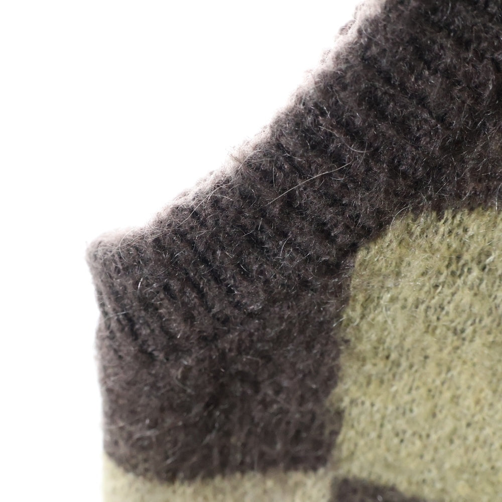 STUSSY(ステューシー) WOBBLY CHECK SWEATER VEST ウォブリー チェック ウールモヘア ニット ベスト