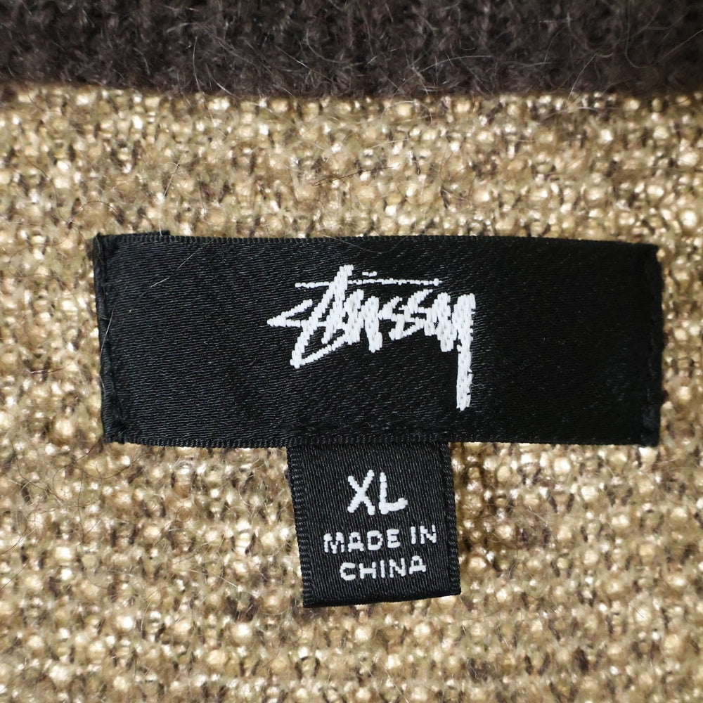 STUSSY(ステューシー) WOBBLY CHECK SWEATER VEST ウォブリー チェック ウールモヘア ニット ベスト